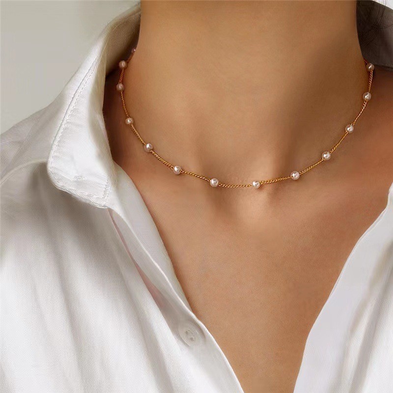 Womens Retro Alloy Layered Clavicle Necklace - Image 2
