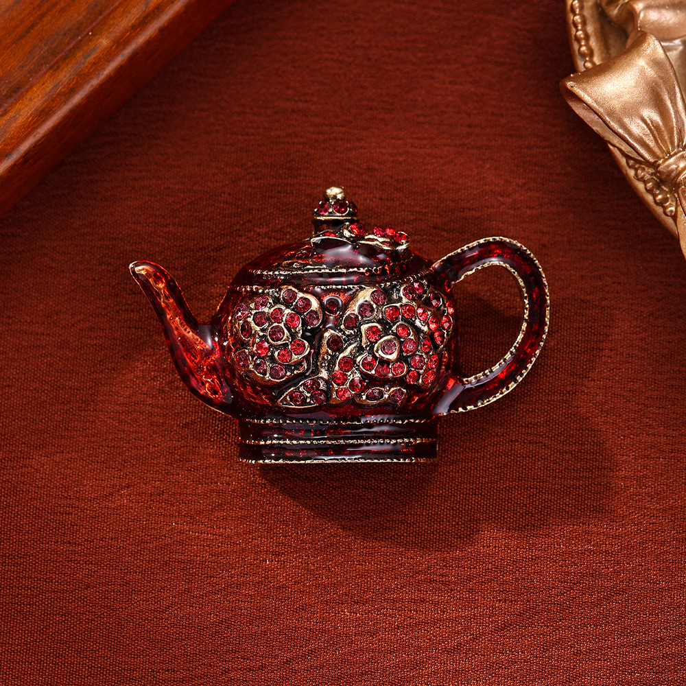 Zinc Alloy Teapot Brooch, picture 4 of 5