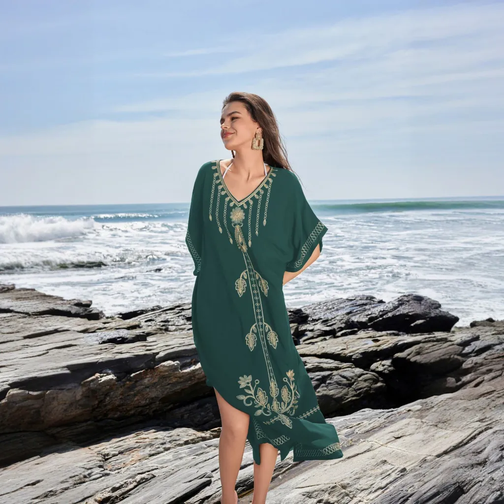 European And American New Style Casual Vacation Dress For Women - Green