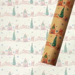 Yellow Cowhide Gift Gift Wrap Paper Christmas Printed Gift Paper - Small House - View 1