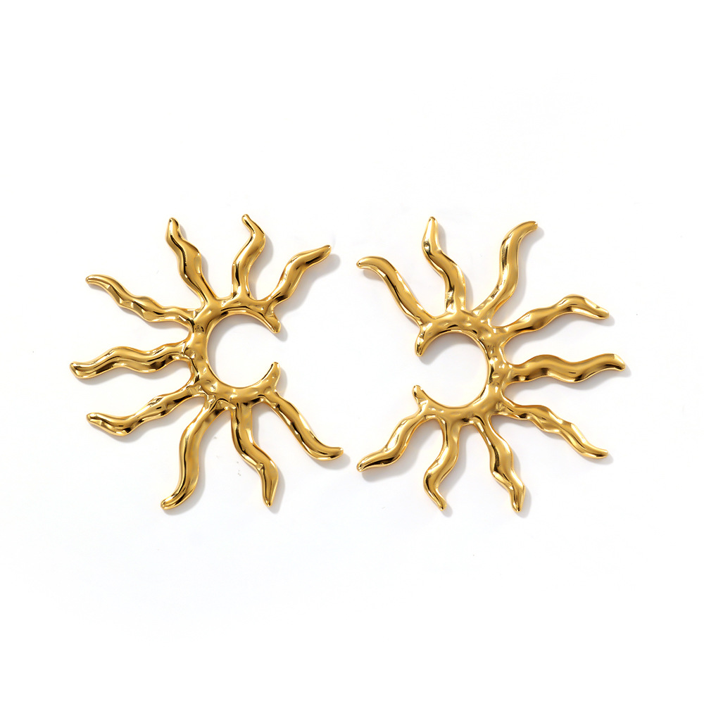 Colorfast Ornament High-grade Fashion Special-interest Simple Starfish Conch Sun Earrings