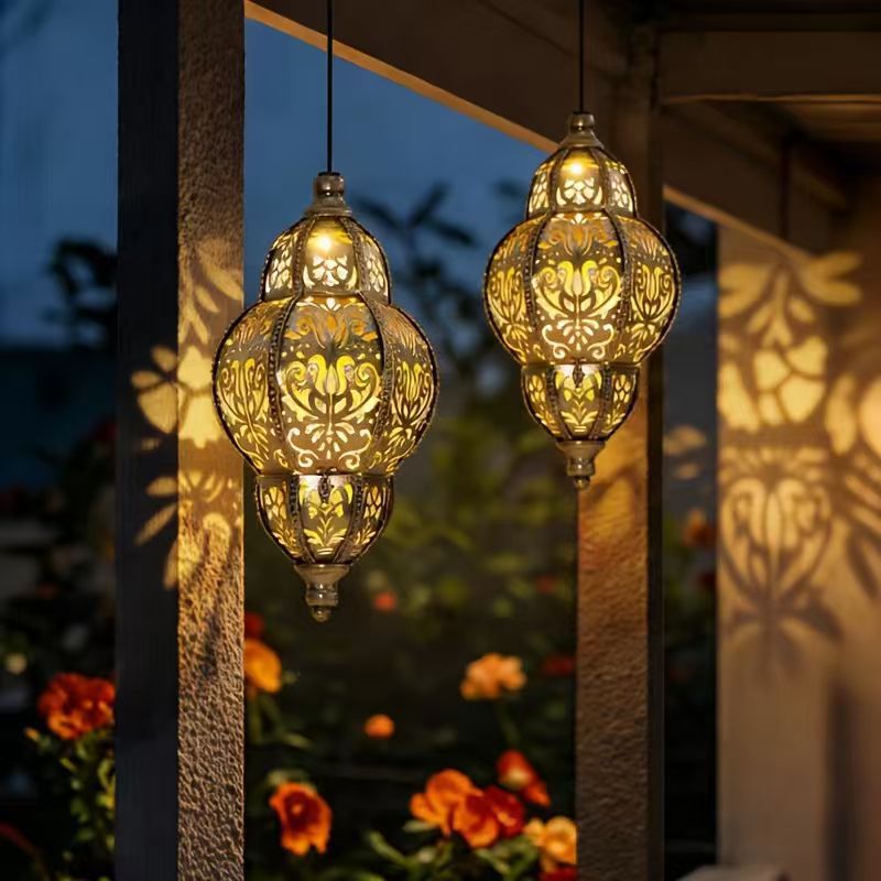 Crafts Solar Lamp Outdoor Courtyard Hollowed-out