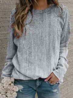 Women's Retro Casual Fashion Round Neck Sweater - Figure 15 - View 1