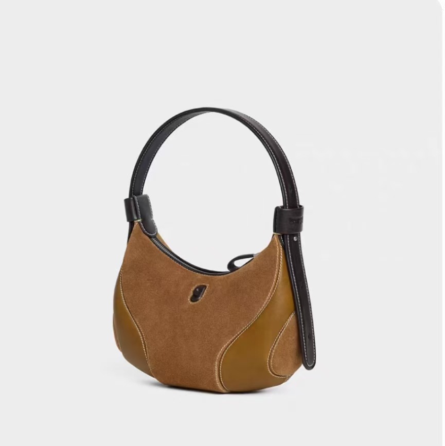 Womens Baseball Underarm Bag Crescent-Shaped Crossbody Bag