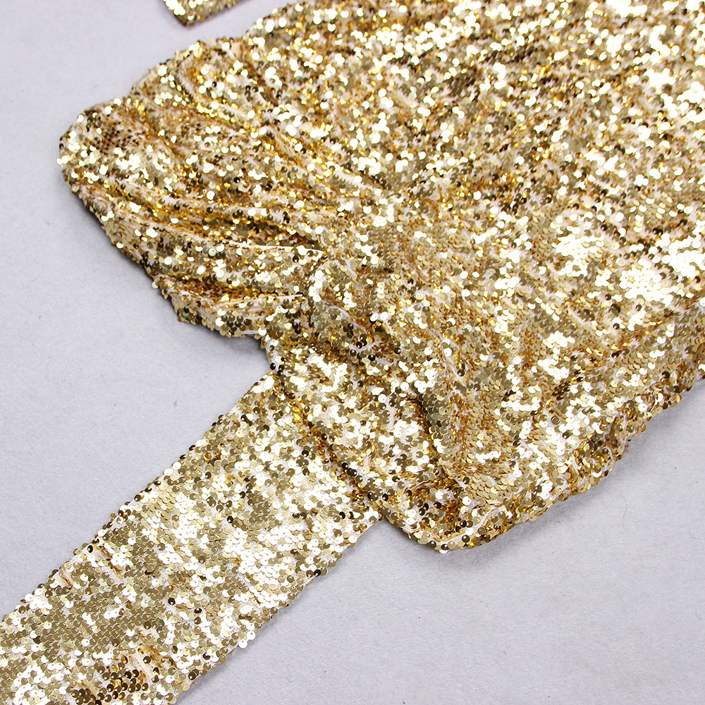 Women's Sequined One-shoulder Dress For Banquet Host Annual Meeting - Image 10