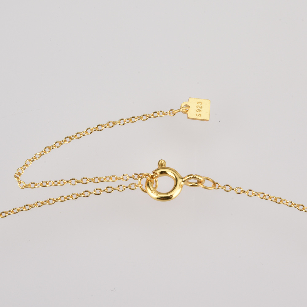 Sterling Silver Oval Stone Ring Pendant Necklace