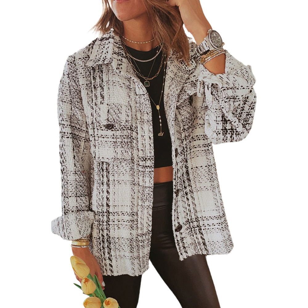 Plaid Printed Pocket Shirt Top