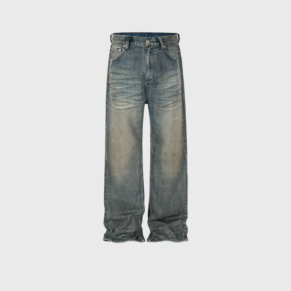 Men's Washed Fashion High Street Jeans