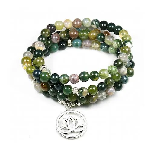 Alloy Volcano White Turquoise Bracelet Water Plants Agate Style 2 - Shop at LoveMi