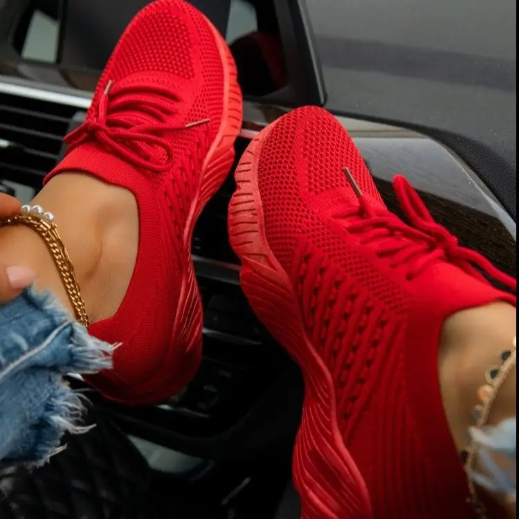Women's Sneaker Thick Bottom Solid Color Dad