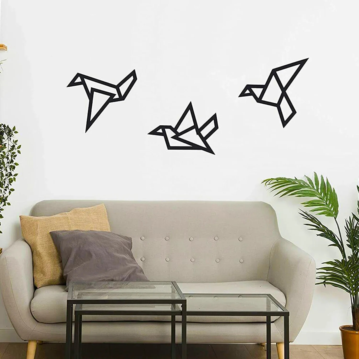 Title 1, Origami Birds Wrought Iron Silhouette Modern Ar...