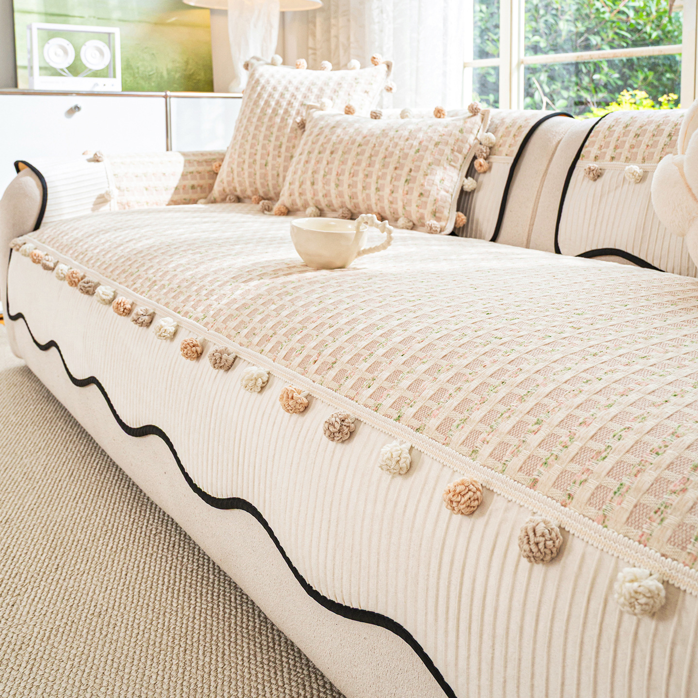 Buttercream-style Sofa Shaped Fixed Non-slip