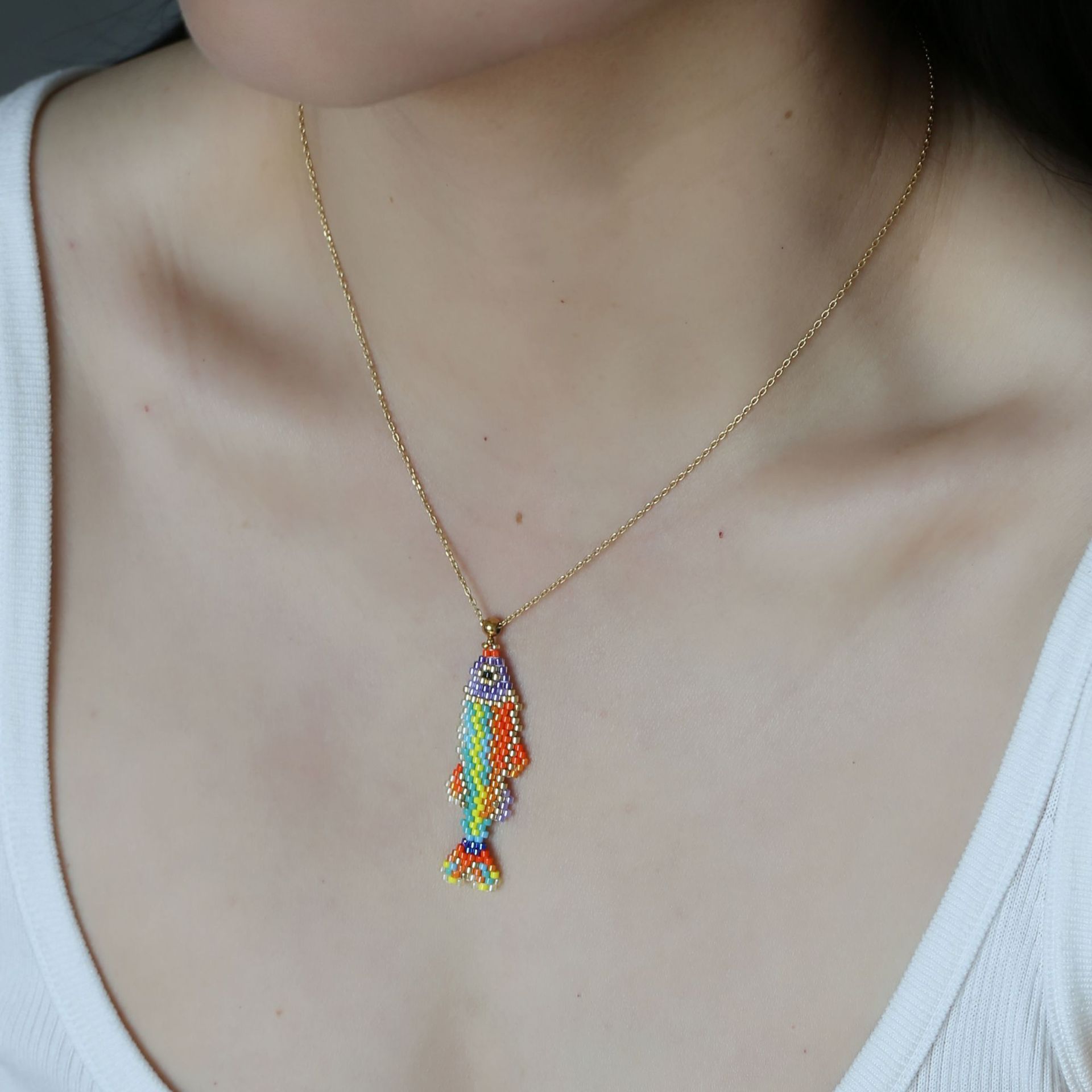 Handwoven Beaded Necklace For Women — foto 7