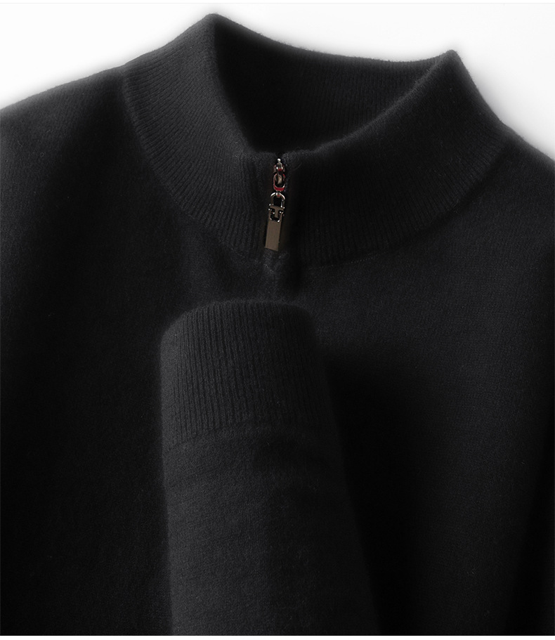 Men's Wool Half-Zip Stand-Collar Jumper image 3