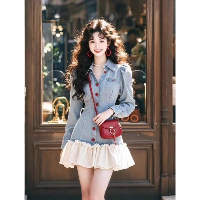 Patchwork Denim Dress