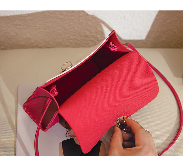 Title 1, Small square bag double color matching shoulder...