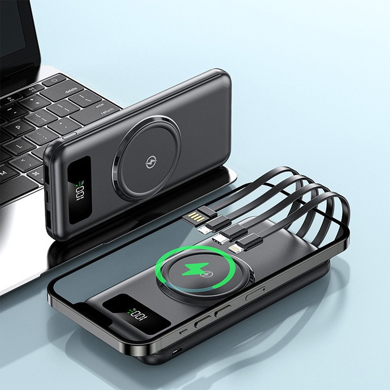 40000mAh Power Bank Backup 4 USB Fast Charge Wireless Portable External Battery - Photo 7 sur 8