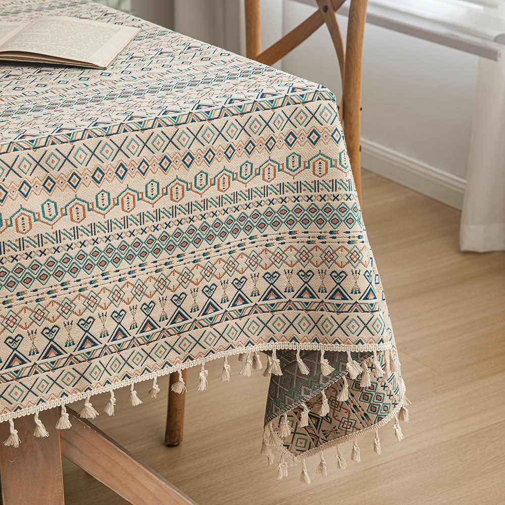 Bohemian Jacquard Insulated And Scald-Proof Thick Tablecloth