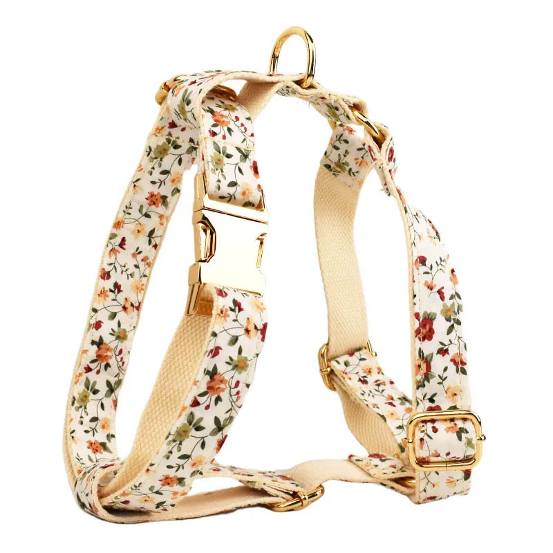 Small White Flower Pet Dog Collar Suit - Dog Vest