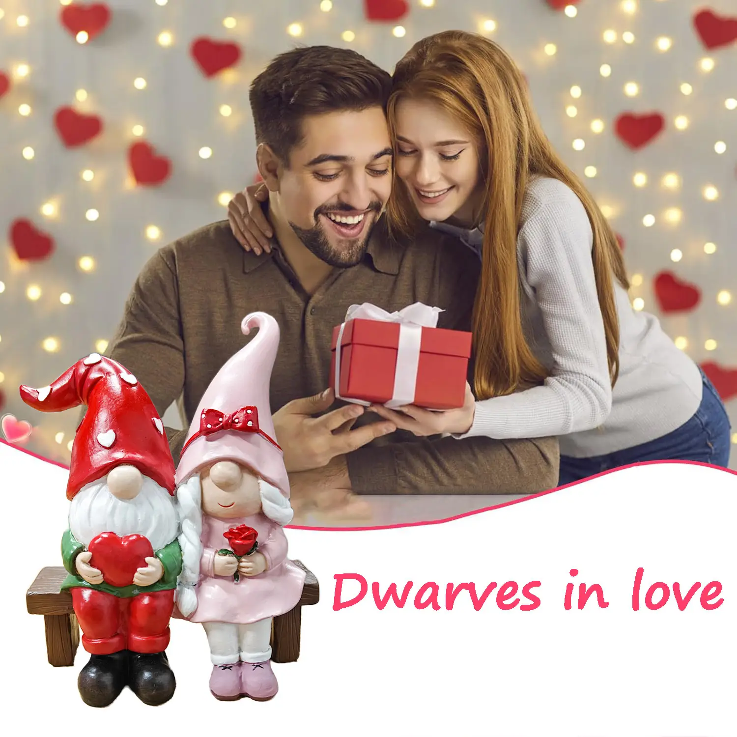Valentine's Day Dwarf Figurine Decorations Sweet