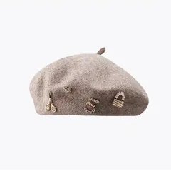 Women's Autumn And Winter Fashion Warm Woolen Hat - Mocha - View 1