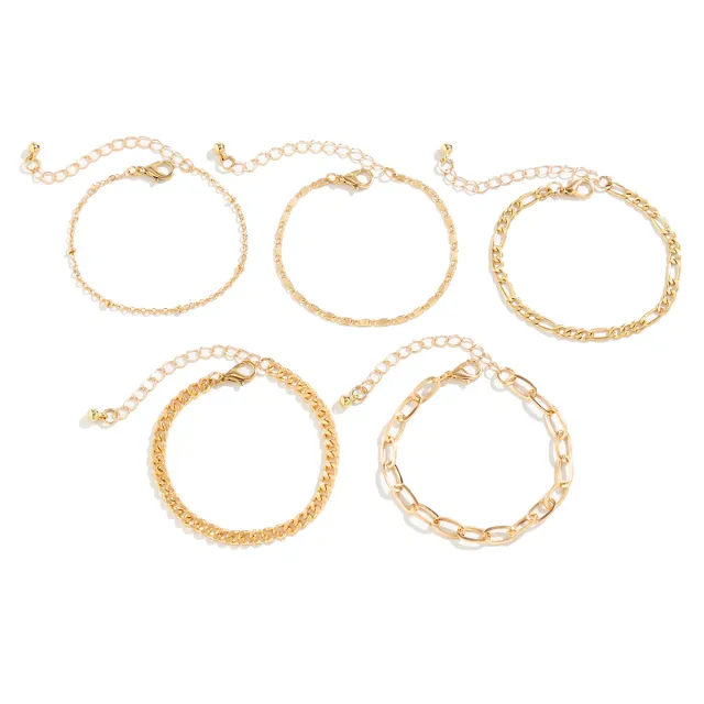 Simple Twin Cross Chain Bracelet For Women Gold - Shop at LoveMi