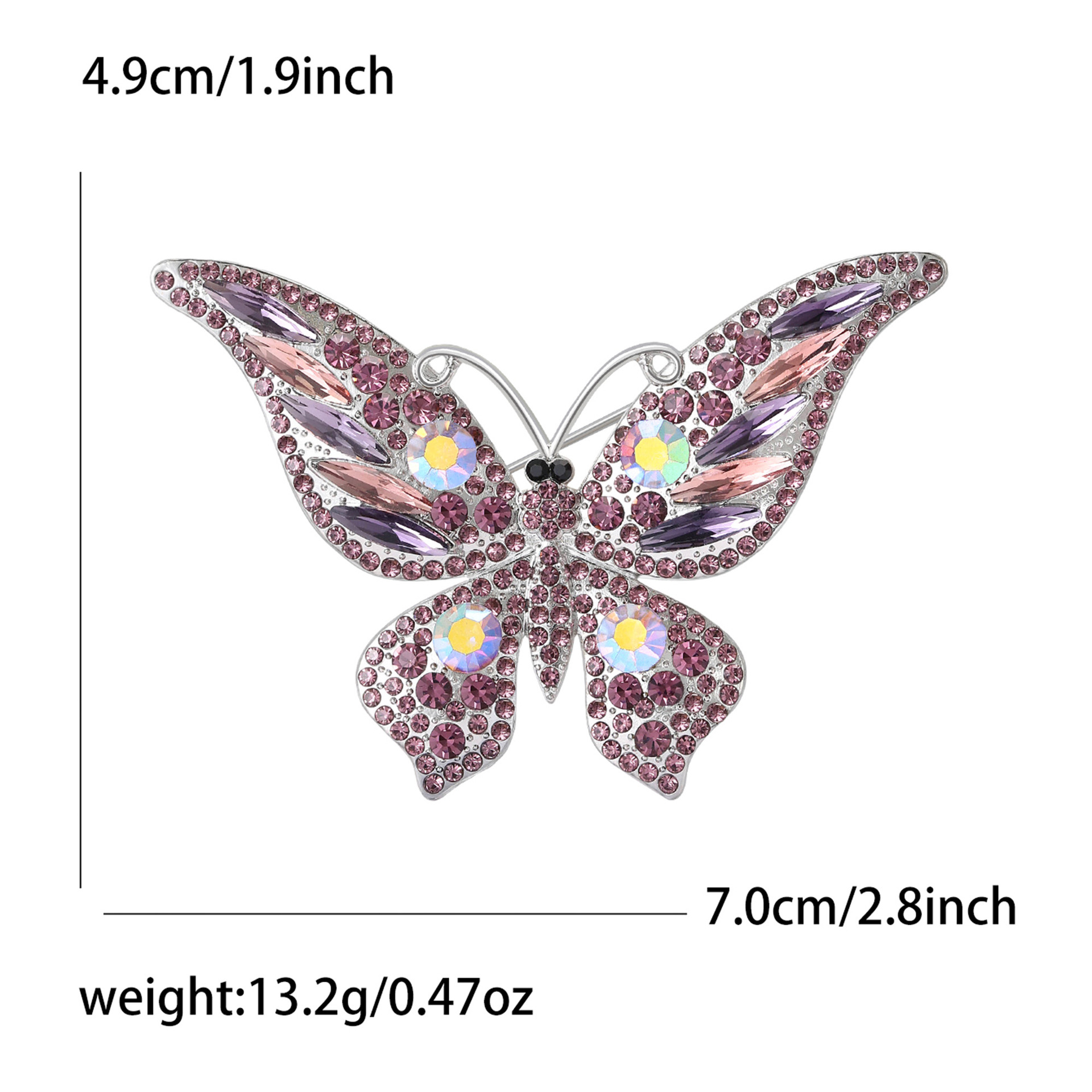 Rhinestone Butterfly Brooch, picture 10 of 11