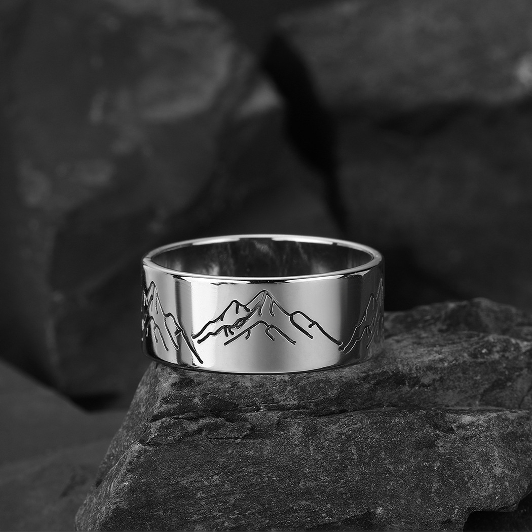 Fashion Stainless Steel Mountain Ring