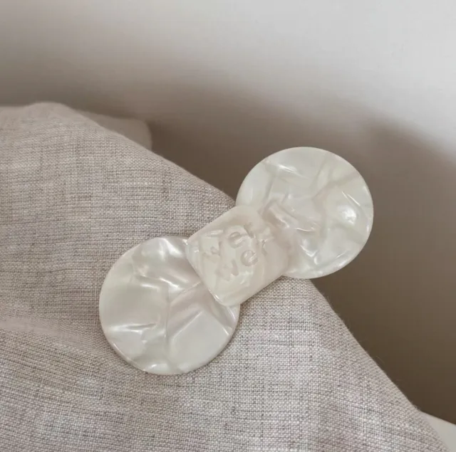 South Korea Sweet Girl Letter Bow Barrettes Beige - Shop at LoveMi