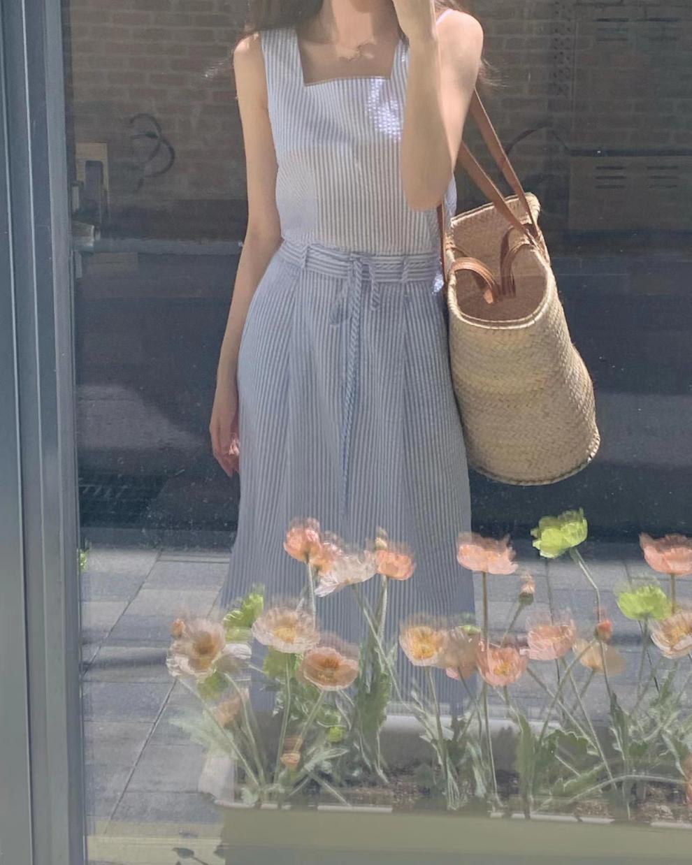 Tied High Waist Skirt Two-piece Suit