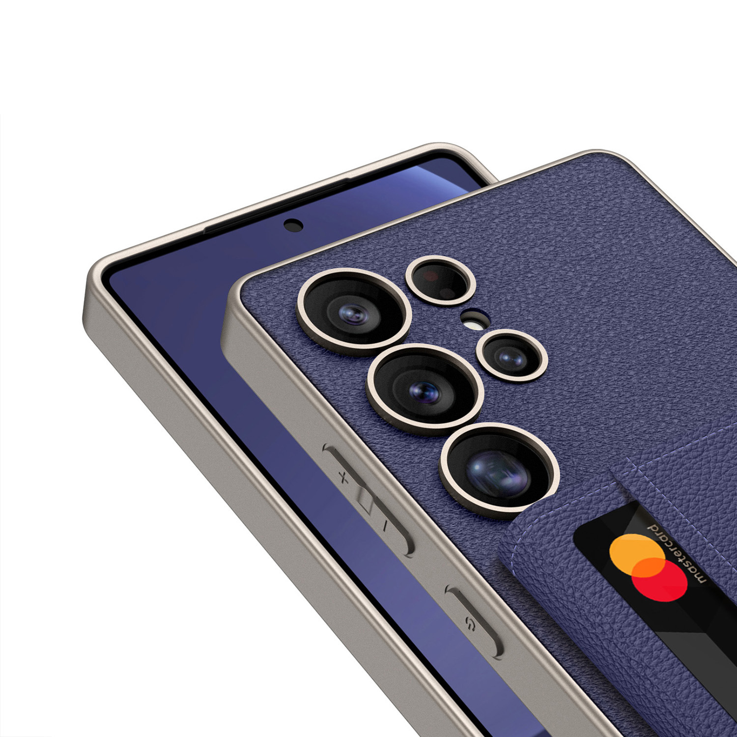 Built-in Wireless Charger Phone Case Magnetic Split Wallet Case With Stand - Image 3