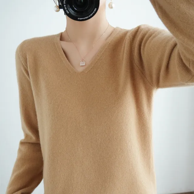 Sweater Short Plus Size Pullover Bottoming Shirt Camel - Shop at LoveMi