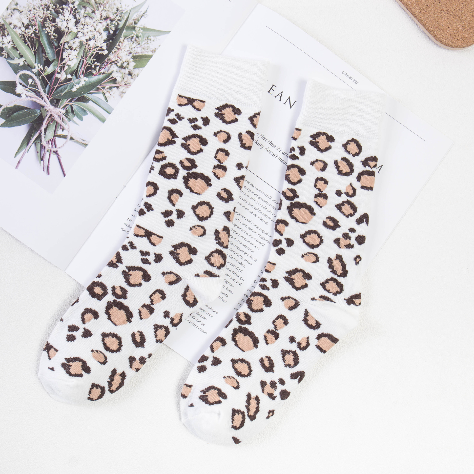 Milky White Leopard Print