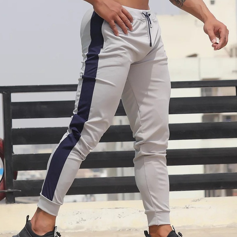 Men's Color-blocked Sports Pants Casual Slim Fit