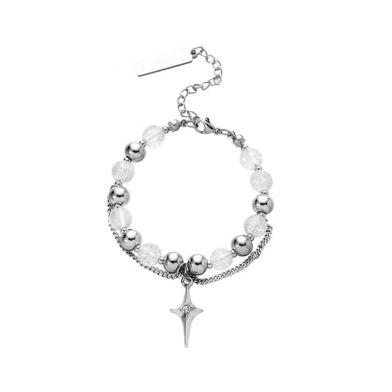 Titanium Steel Men's Pearl Cross Men's Fashion Necklace