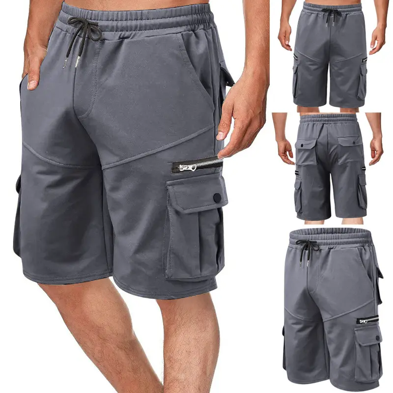 Summer Men's Double Pocket Zipper Casual Workwear