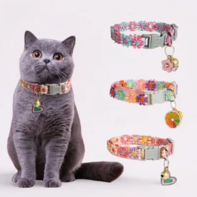 Lace Embroidery Trim Bell Pet Collar