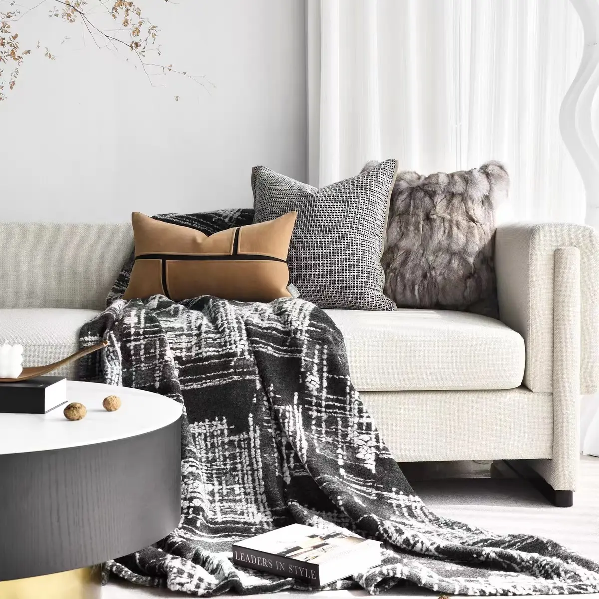 Bed Blanket Towel Sofa Cover Model Room