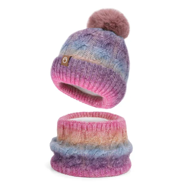 Gradient Knit Casual Women's Hat Purple - Shop at LoveMi