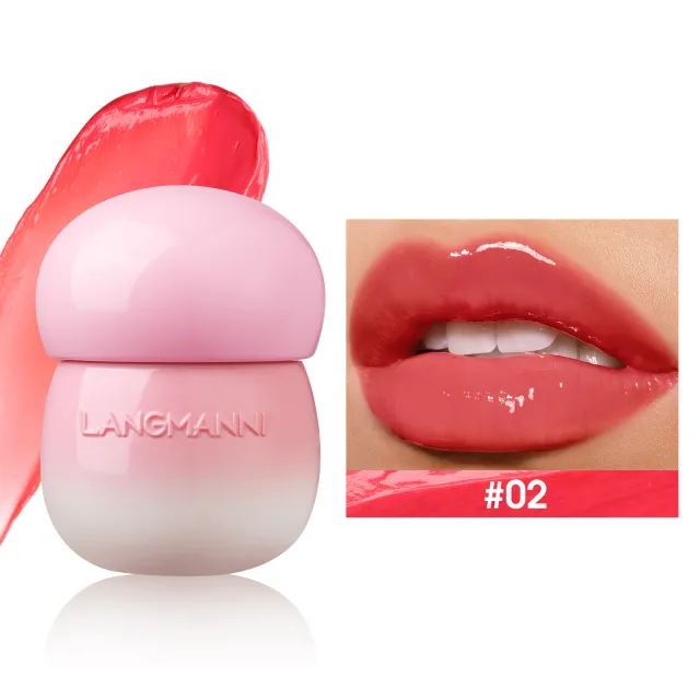 Mushroom Lip Lacquer Moisturizing Lip Gloss Not Oily Watermelon Red 2 - Shop at LoveMi