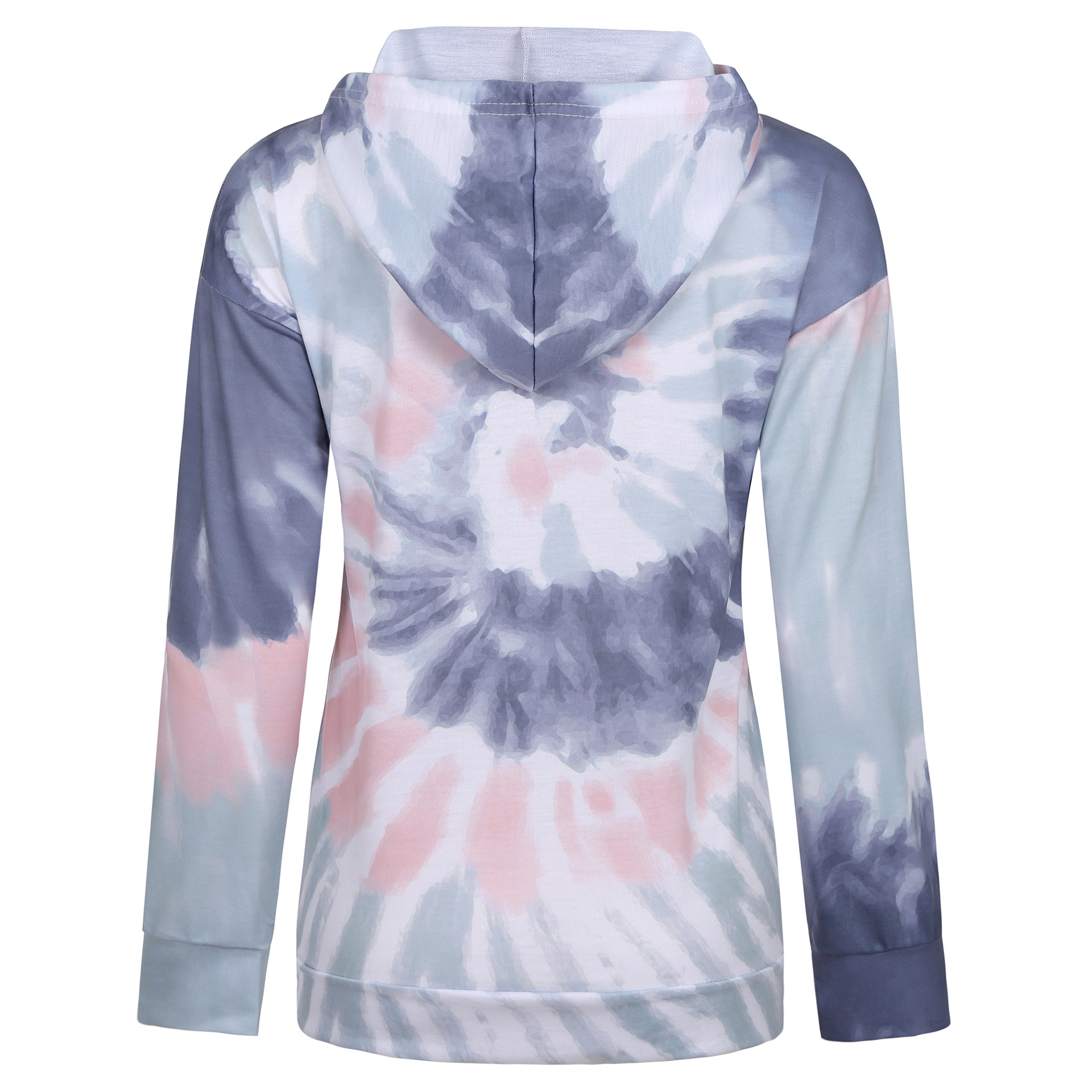 Title 30, Tie-Dye Printed Sweater Loose Hooded Long Sleev...