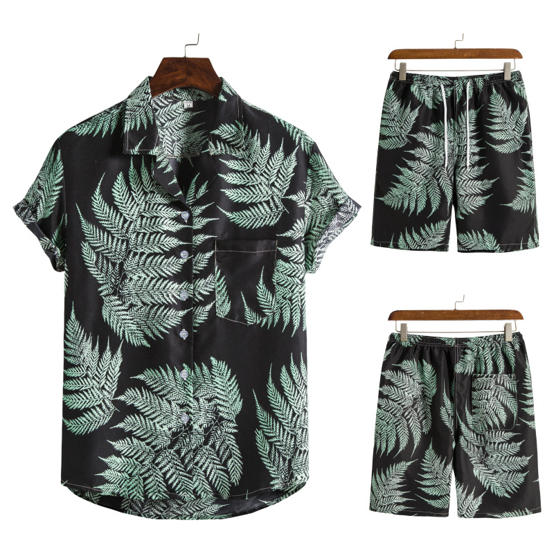 Title 9, Hawaiian Series Beach Style Short-sleeved Shirt...