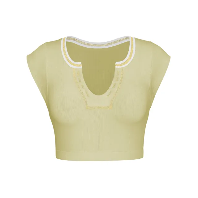 Top Knitted Thread Spring And Autumn Base Esbu087 Yellow - Shop at LoveMi
