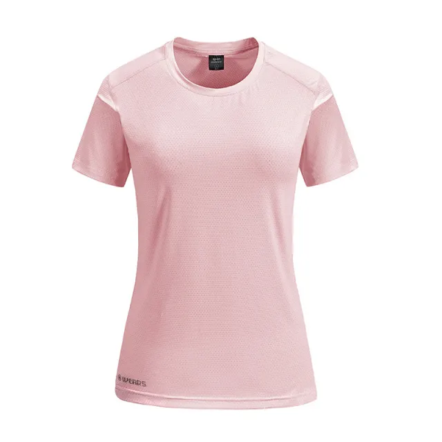 Quick drying Crew Neck Loose Breathable Casual Sports Top Pink - Shop at LoveMi