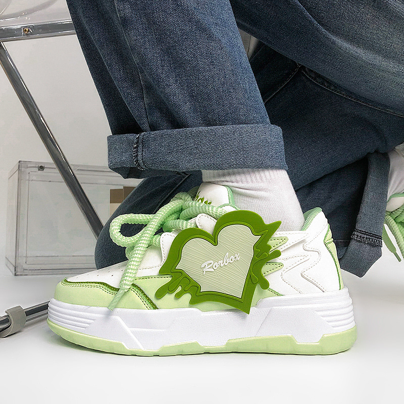 Color Contrast Patchwork Bread Shoes Increased By Light Casual Shoes - Image 2