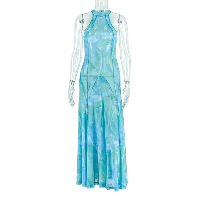 Elegant Women's Commuter Printed Street Style A Line Dress Green - Shop at LoveMi