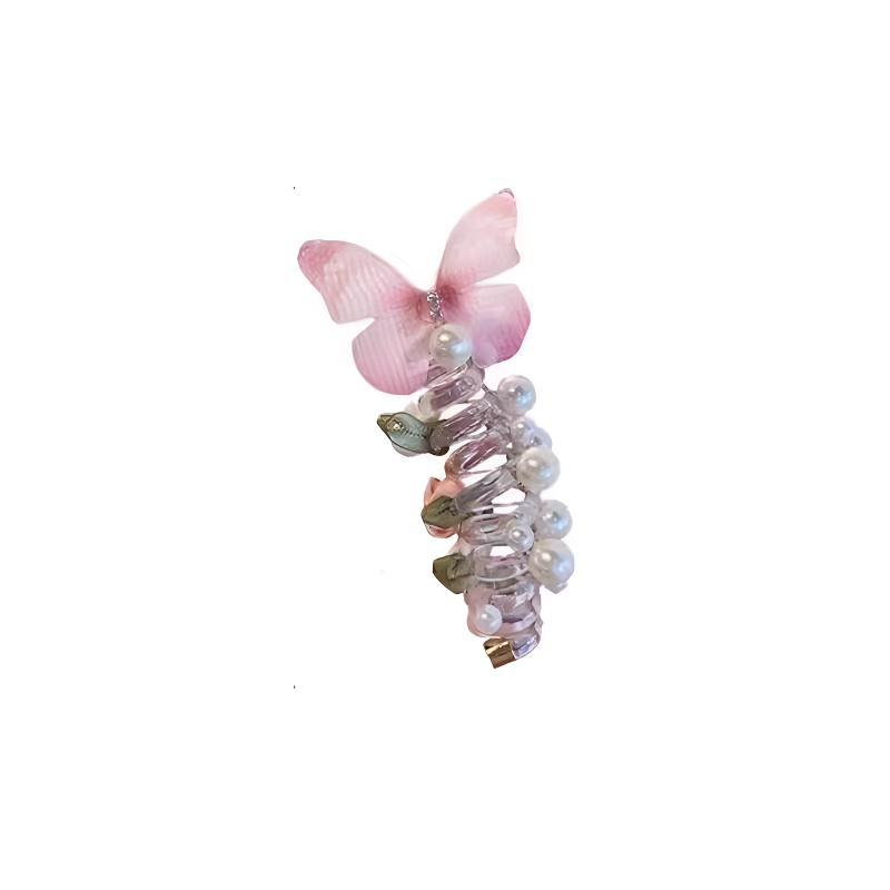 Children's Butterfly Pearl Phone Line Hair Ring Headdress