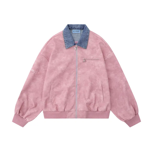 Couple Loose Design Niche Jacket Pink - Shop at LoveMi