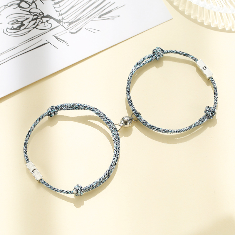 Title 21, Alloy Sun And Moon Couple Bracelets A Pair