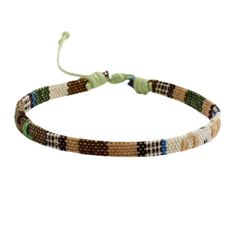 Cotton And Linen Fabric Woven Bracelet Simple All-match Friendship Carrying Strap
